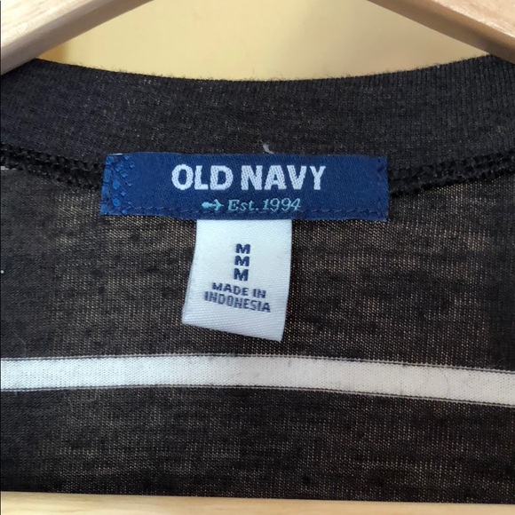 Navy Stripe Scoop Long Sleeve Tee main image 0
